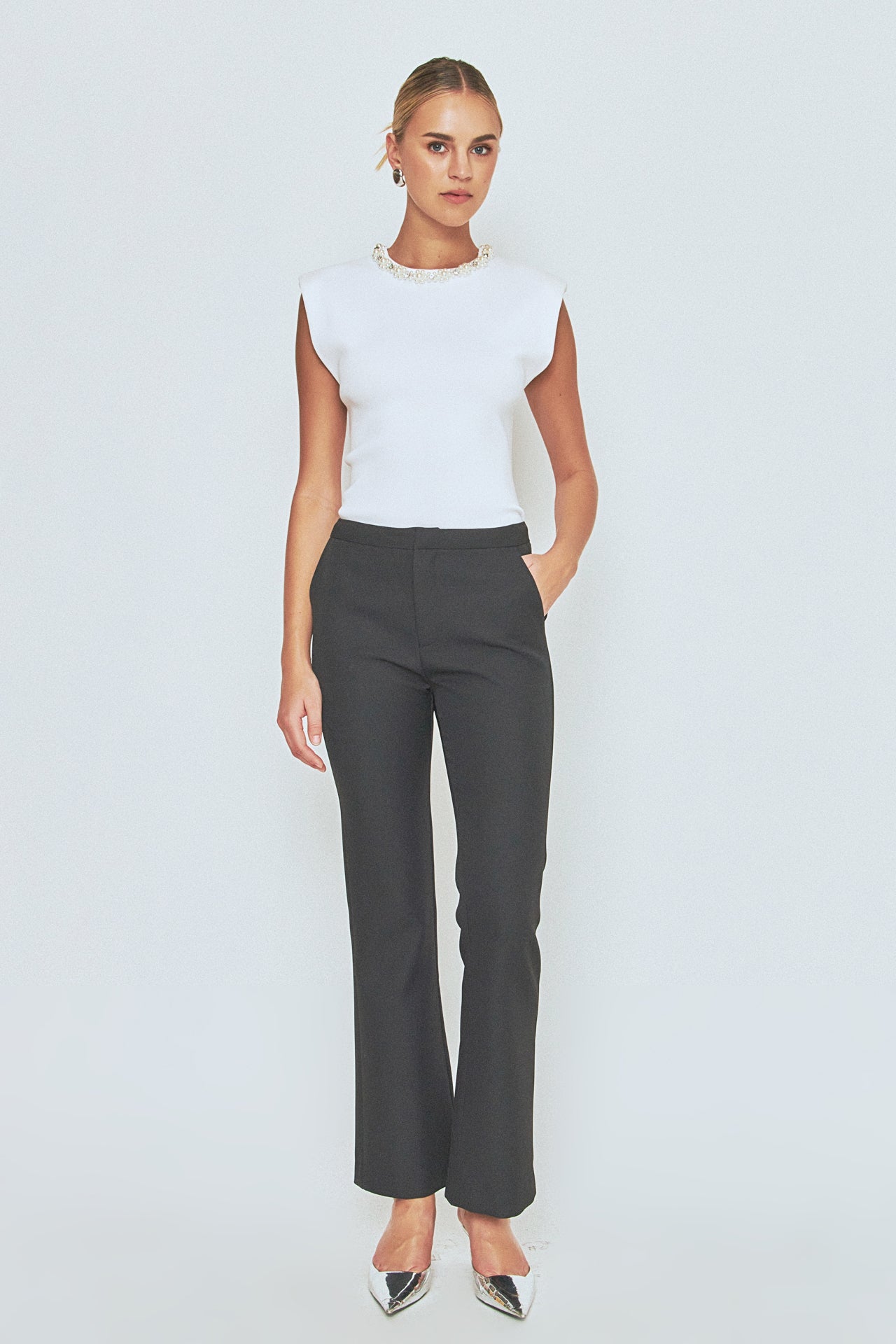 Endless Rose - Slim Fit Trousers - Pants in Women's Clothing available at endlessrose.com