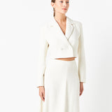 Textured Cropped Jacket