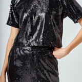 Sequins Cropped Top