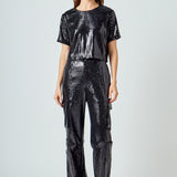 Sequins Cargo Pants