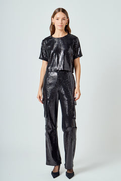 Sequins Cargo Pants
