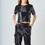Sequins Cargo Pants