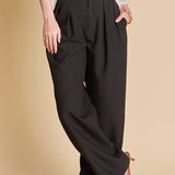 Mid Rise Pleated Wide leg Trousers
