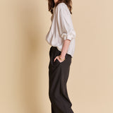 Mid Rise Pleated Wide leg Trousers