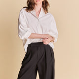 Mid Rise Pleated Wide leg Trousers