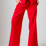 Mid Rise Pleated Wide leg Trousers