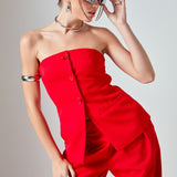 Mid Rise Pleated Wide leg Trousers