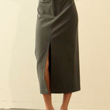 Front Slit Maxi Skirt