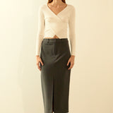 Front Slit Maxi Skirt