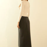 Front Slit Maxi Skirt