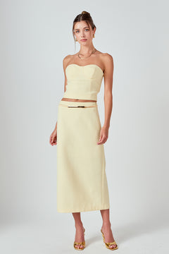 Tweed Strapless Top