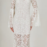 Lace Column Midi Dress