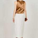 Satin Velvet Square Neck Long Top
