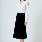 Velvet Circle Midi Skirt