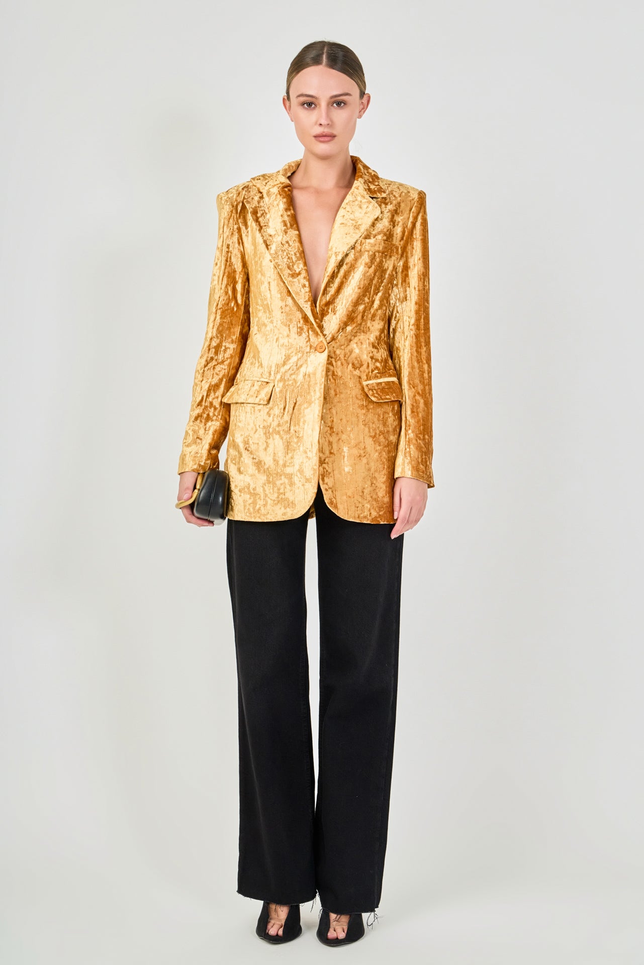 Oversized Velvet Blazer