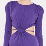 Long Sleeve Open-Back Maxi Dress - Final sale