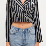 GREY LAB - Striped Jacket w/ Pocket - JACKETS available at Objectrare