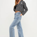 GREY LAB - Striped Jacket w/ Pocket - JACKETS available at Objectrare