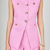 Gold Pointed Long Vest