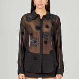Floral Detail Shirt Blouse