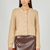 Floral Button Knit Cardigan