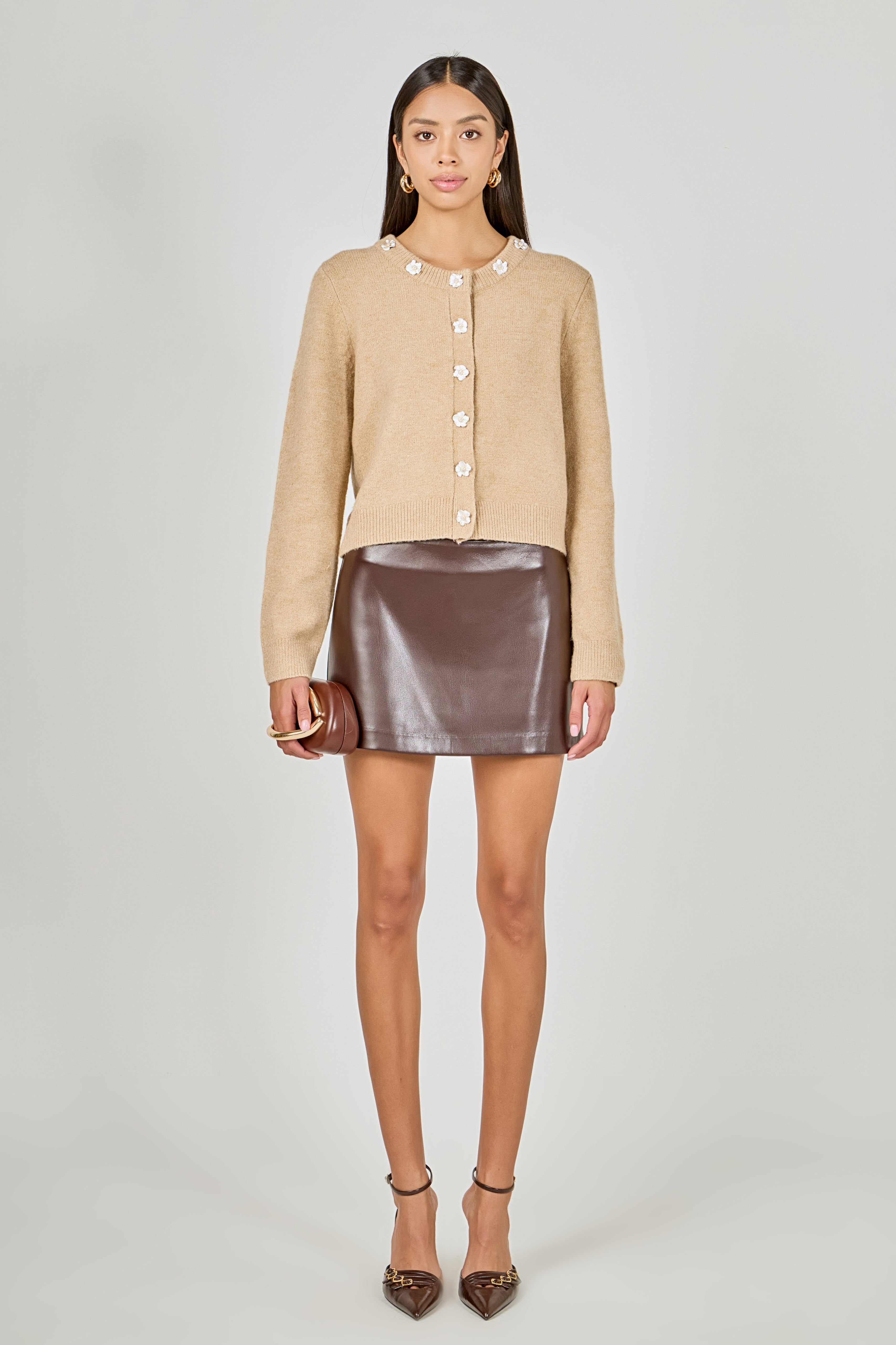 Floral Button Knit Cardigan