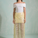 Sequin Mesh Maxi Skirt