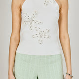 Flower Detail Halter Top