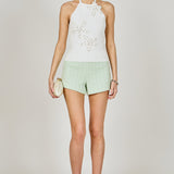 Flower Detail Halter Top