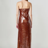 Strapless Sequin Maxi Dress