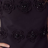 Floral Appliqué Strapless Mini Dress
