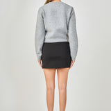 Floral Appliqué Knit Sweater
