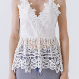 Lace Peplum Top