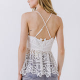 Lace Peplum Top