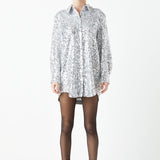 Sequin Shirt Dress