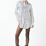 Sequin Shirt Dress