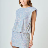 Sequin Sleeveless Mini Dress