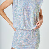 Sequin Sleeveless Mini Dress