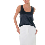 Satin Sleeveless Top