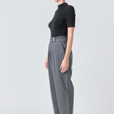 Silver Straight Pants