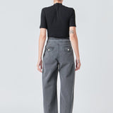 Silver Straight Pants