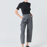 Silver Straight Pants