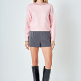 Rhinestone Knit Top