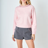 Rhinestone Knit Top