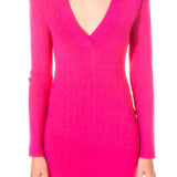 Power Shoulder Mini Knit Dress