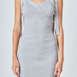 Knit Bow Bodycon Mini Dress