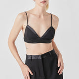 Satin Contrast Bra Top