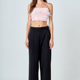 Sequin Feather Sleeveless Top