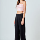 Sequin Feather Sleeveless Top