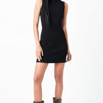 Grey Lab - Mock Neck Sleeveless Knit Mini Dress Black / S Grey Lab - Mock Neck Sleeveless Knit Mini Dress Black / S